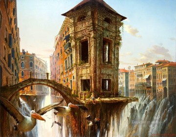  fantastischen Malerei - Cristina Faleroni magische Stadt fantastische